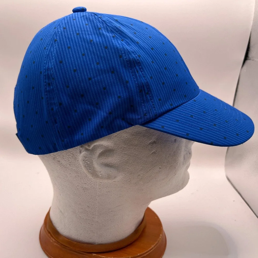 Under Armour Womens Blue Polka Dot Striped Adjustable Golf Baseball Hat OSFA